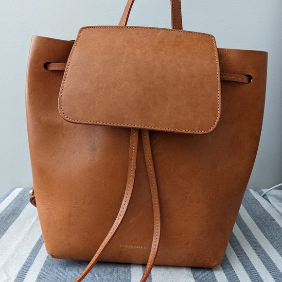 Mansur Gavriel Tanned Mini Backpack - Picture 6 of 7